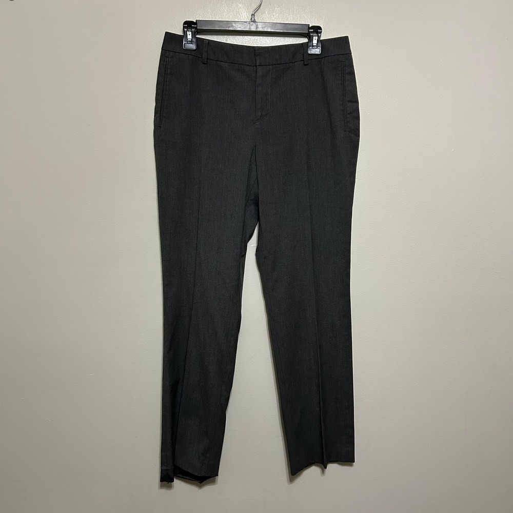 Coldwater Creek Women's Dress Pants 10 Grey Straight Leg Classic Trouser Casual